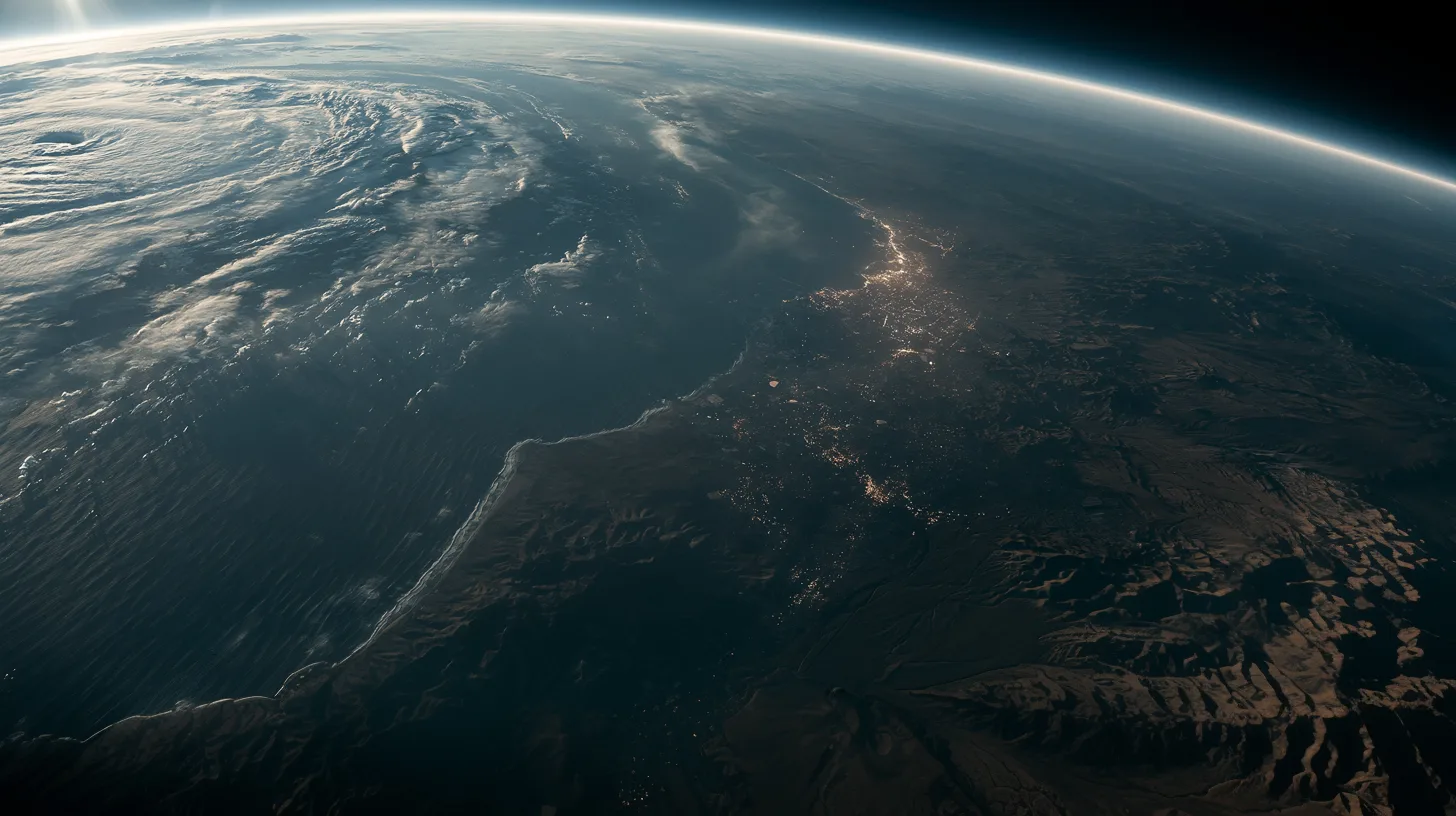 The earth seen from above — the biblical scenario in view